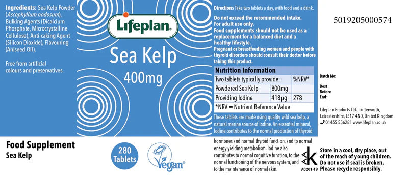 Sea Kelp 400mg x 60 Tablets