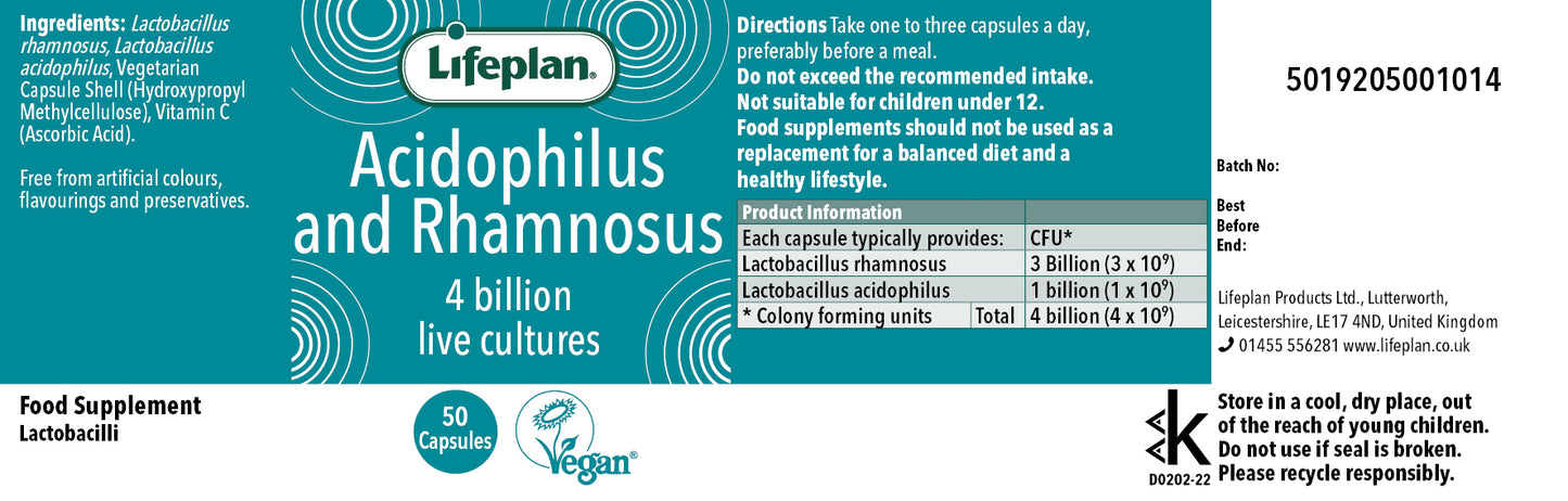 Acidophilus & Rhamnosus 50 Capsules