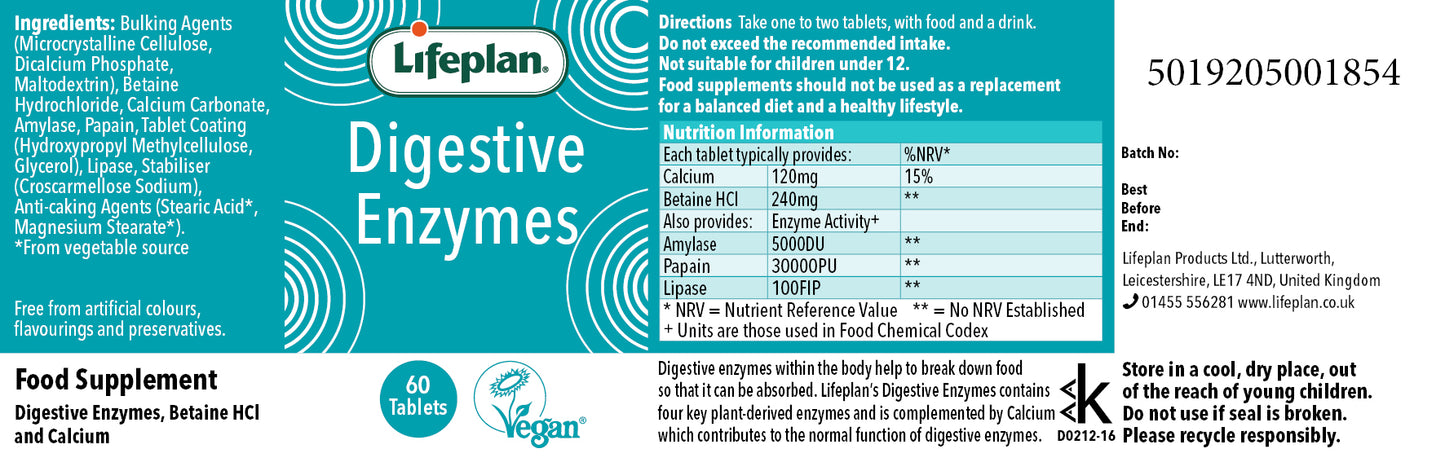 Digestive Enzymes 60 Tablets