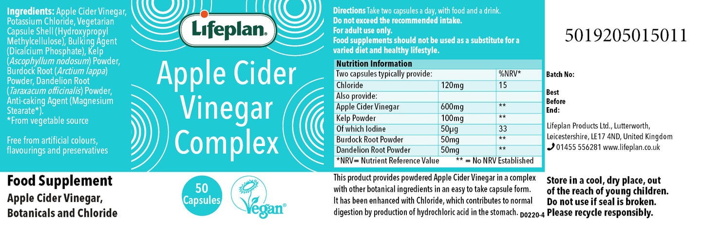 Apple Cider Vinegar 50 Capsules