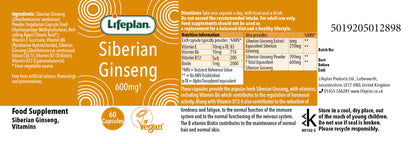 Siberian Ginseng 60 Capsules