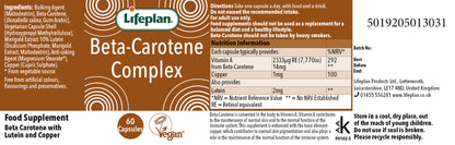 Beta Carotene Complex 60 Capsules