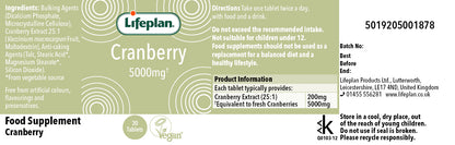 Cranberry Extract 5000mg 30 Tablets